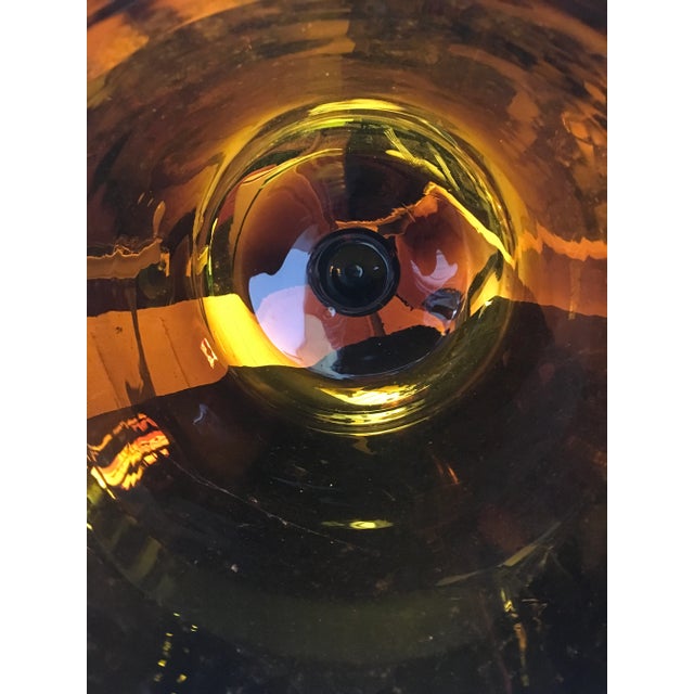 Antique Amber Glass Apothecary Dome Cloche With Ground Glass Finial For Sale In Los Angeles - Image 6 of 8