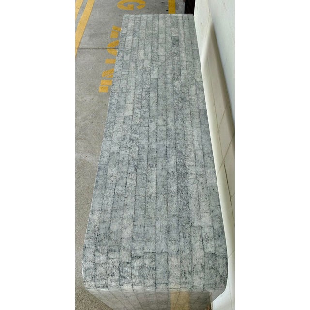 Wood Jonathan Charles Modern Eggshell Gaia Console Table For Sale - Image 7 of 8