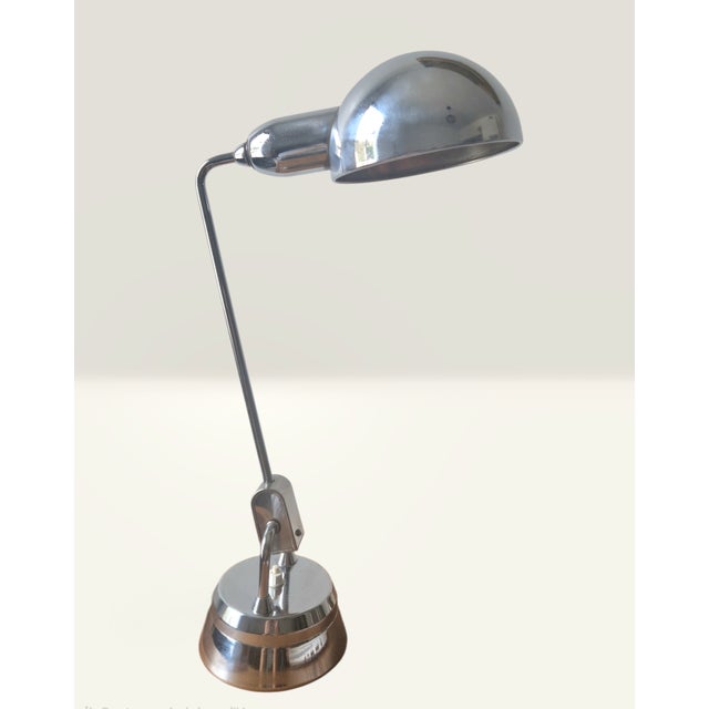 Vintage table lamp model jumo 600, designed in the 1940s by andré mounique and yves jujeau for the french brand jumo, in...