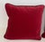 Hollywood Regency Pair of Burgundy Red Cotton Velvet Throw Pillows with Down Inserts For Sale - Image 3 of 10