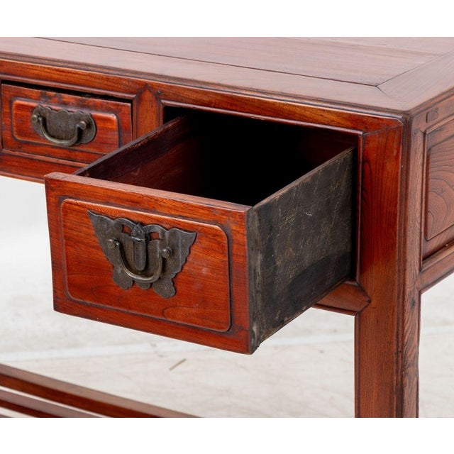 Chinese Elm Writing Desk For Sale In New York - Image 6 of 8