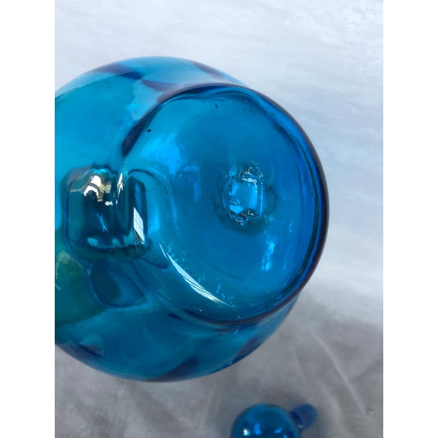 Mid Century Modern Hand Blown Art Glass Decanter For Sale - Image 12 of 13