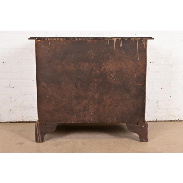 Late 20th Century Century Furniture Chippendale Solid Mahogany Block Front Chest of Drawers For Sale - Image 14 of 15