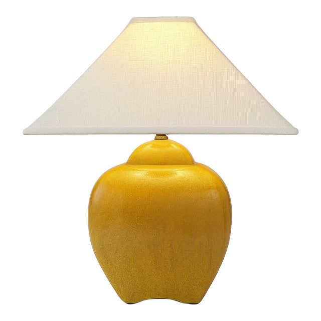 Sculptural Oriental Accent Table Lamp With Rich Glaze, 2002 For Sale