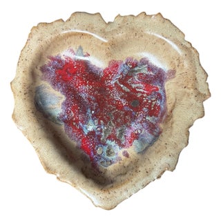 Studio Pottery Handmade Heart Dish For Sale