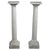 White Marble Columns, 1880, Set of 2 For Sale