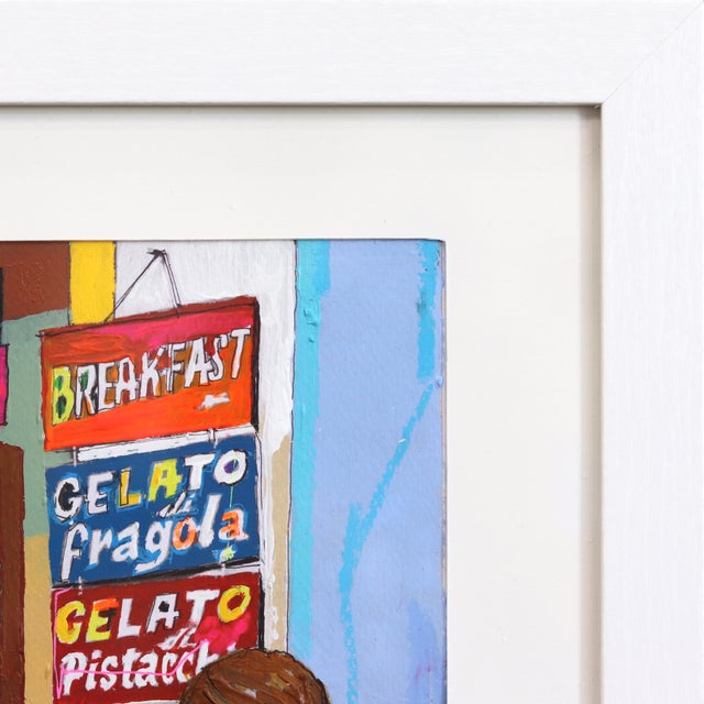 2020s Gelateria - Original Abstract Figurative Color Drenched Mixed Media Artwork by Fabio Coruzzi For Sale - Image 5 of 9