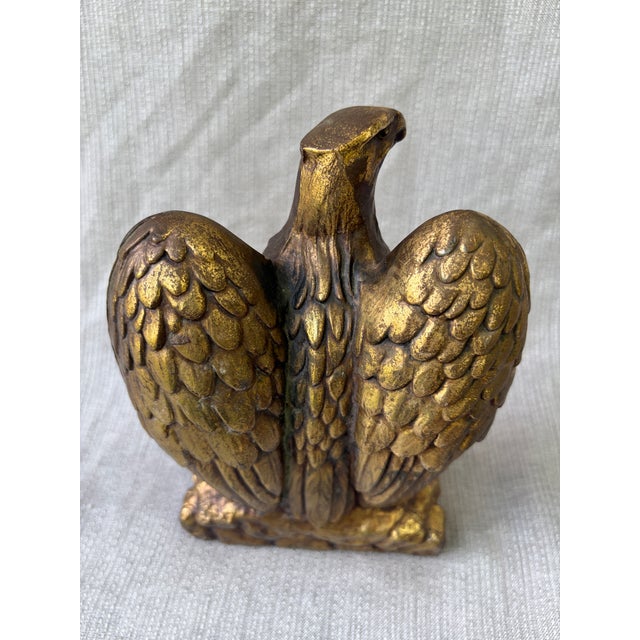 Heavy Vintage Bronze Symbolic Eagle Figurine For Sale - Image 4 of 15
