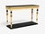 Maison Jansen Attr, Neoclassical Style Console Tables, Carved Wood, Black Marble For Sale - Image 4 of 17