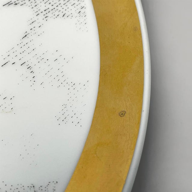 Italian Decorative Porcelain Plate by Fornasetti, 1975 For Sale - Image 6 of 7