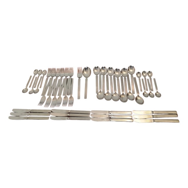 Cutlery Set for 12 by Gio Ponti for Fratelli Calderoni, Italy, 1960s, Set of 54 For Sale