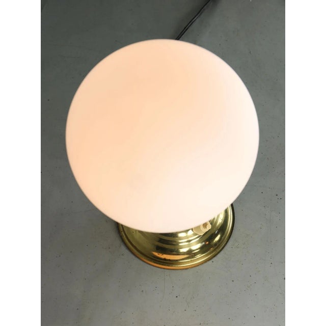 Mid-Century Brass and Opaline Sconce For Sale - Image 5 of 9