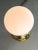Mid-Century Brass and Opaline Sconce For Sale - Image 5 of 9