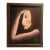 Vintage 1979 Signed Oil Portrait | Moody Chiaroscuro Woman With Auburn Hair | Framed Mid-Century Style Wall Art For Sale