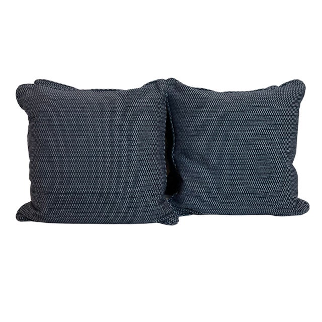 Premium Dark Blue Pillow For Sale - Image 4 of 7