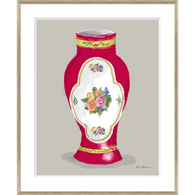 Derby in Red - Vase Series By Dana Gibson, Framed Art Print For Sale