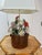 Shabby Chic Vintage Tole Flowerpot Lamp With New Shade For Sale - Image 3 of 8