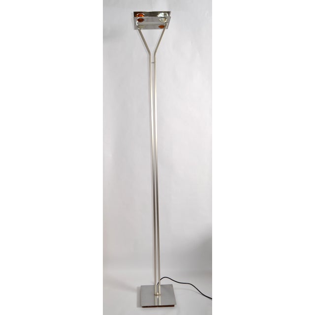 Minimalism Sillux Aluminum Murano Blown Circle Art Glass Floor Lamp For Sale - Image 9 of 18