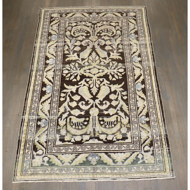 Persian Malayer Chartreuse Intermediate Rug For Sale - Image 4 of 8