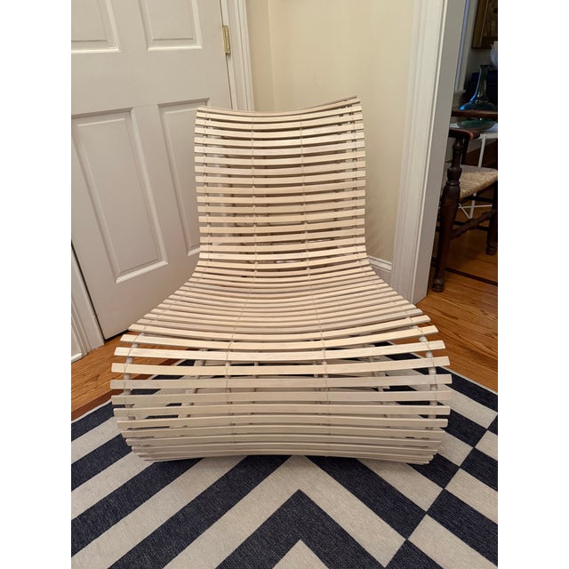 1980s English Willow Bat Slat Lounge Chair For Sale - Image 12 of 17