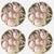 Victorian Set of 4 — Antique Carl Tielsch Ct Germany Oyster Plates — Hand-Painted, 5-Well Sculptural Mold, Martha's Vineyard Estate, c.1850 For Sale - Image 3 of 12