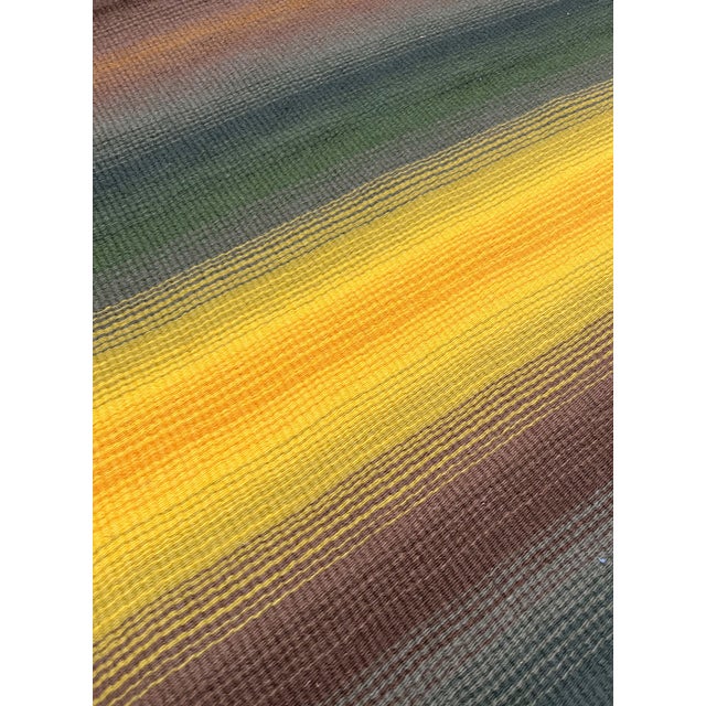 Mid-Century Modern Wool Wall Hanging Tapestry with Rentukka Colors Design by Ulpu Räty, Tampere, Finland, 1960s For Sale - Image 6 of 18