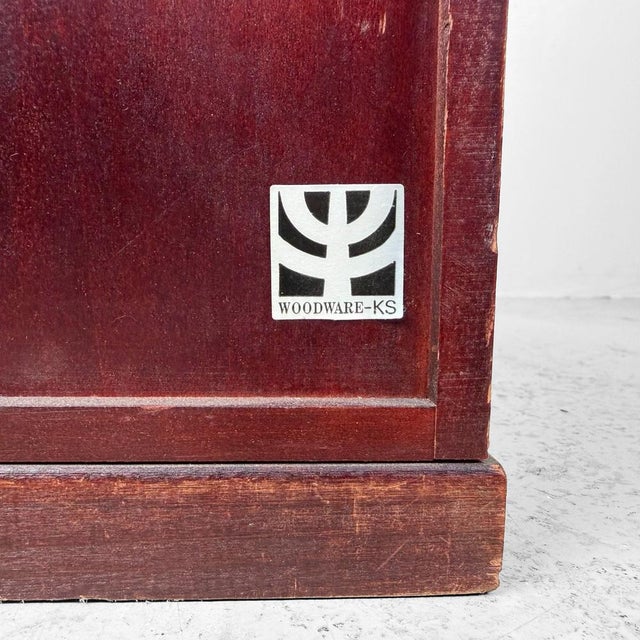 Vintage Japanese Mini Chest of Drawers in Reddish-Brown Wood, 1970s For Sale - Image 6 of 8