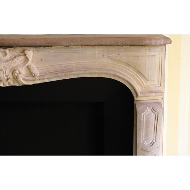 Stone Waldorf Astoria Louis XV French Limestone Mantel For Sale - Image 7 of 14