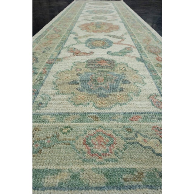 Turkish Oushak Runner Rug 2'5" x 8' #17401 For Sale - Image 4 of 8