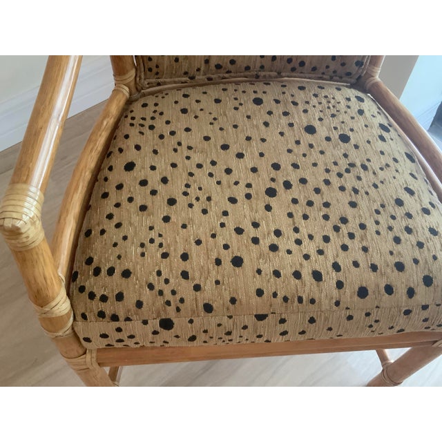 Tan Vintage “Target” Back McQuire Side Chairs For Sale - Image 8 of 9