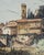 Brown 20th Century "Italian Hill Town" Oil on Canvas For Sale - Image 8 of 9