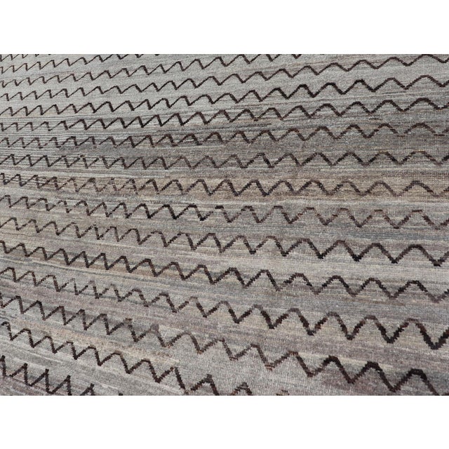 Neutral Tone Tribal Design Rug by Keivan Woven Arts, 6'7" X 8'3" For Sale - Image 9 of 14