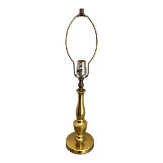Vintage Brass-Tone Baluster Table Lamp, Labeled Lincoln Lighting For Sale