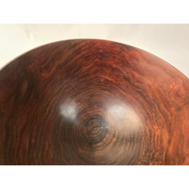 Mid Century Figured Walnut Bowl For Sale - Image 9 of 10