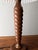 Sculptural Wooden Table Lamp with Pleated Lampshade For Sale - Image 3 of 5