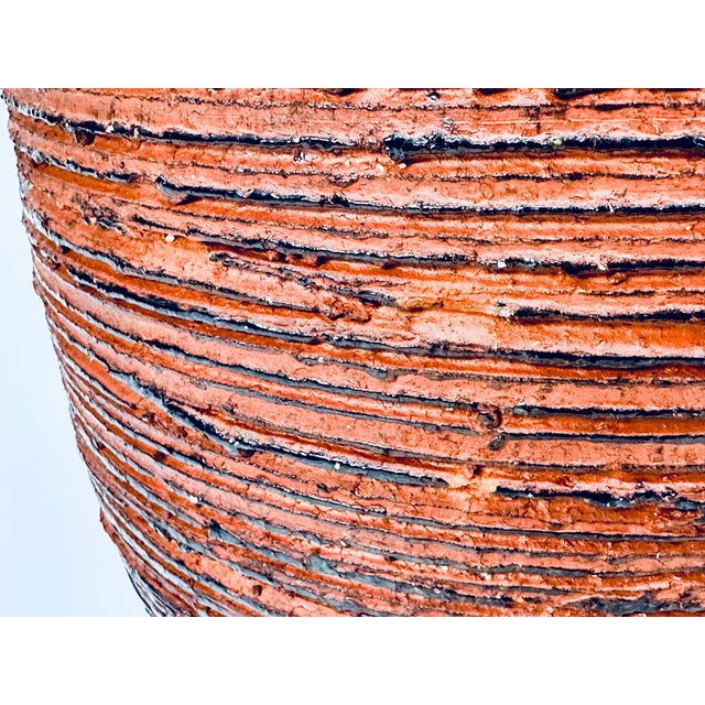 Large Handcrafted Fire Clay Ceramic Art Floor Vase from Spara Keramik, Germany, 1950s For Sale - Image 6 of 18