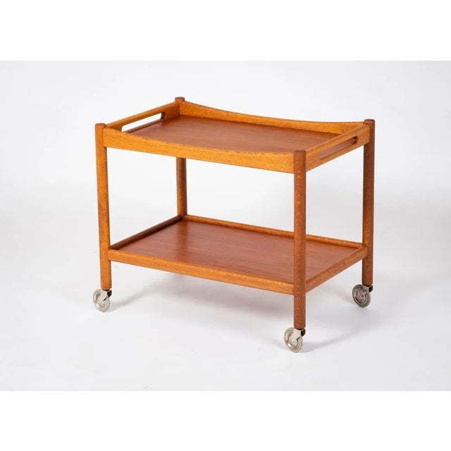 Mid-Century Danish Bar Cart by Hans J. Wegner for Andreas Tuck, 1950s For Sale - Image 11 of 11