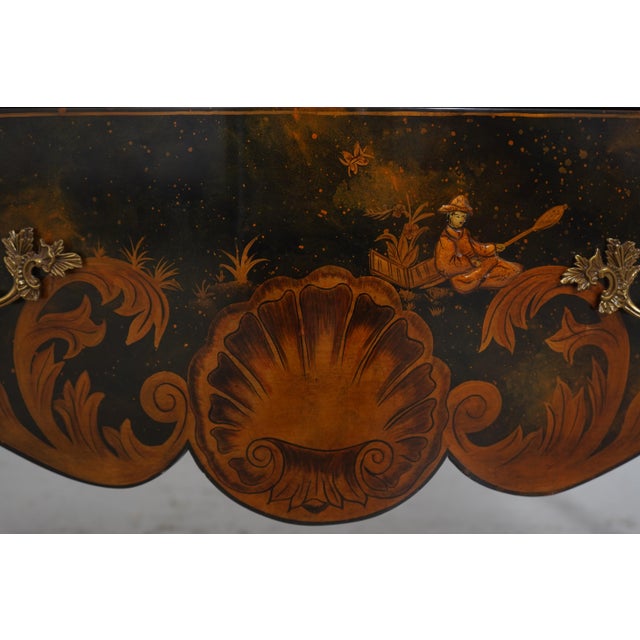 Maitland Smith Chinoiserie Decorated Four Drawer Commode Chest For Sale - Image 16 of 17