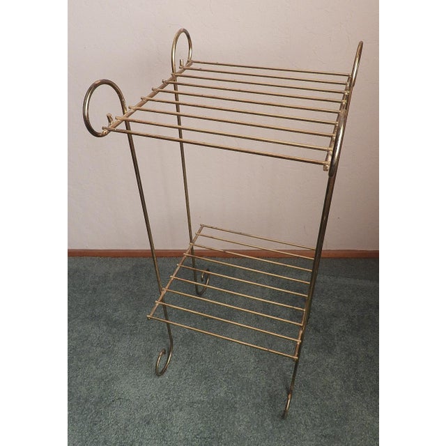1960s Vintage 1960s Hollywood Regency Brass Plant Stand For Sale - Image 5 of 6