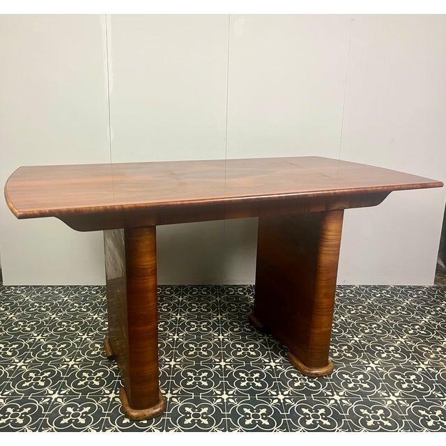 Vintage Art Deco Burr Walnut Dining Table, 1930s For Sale - Image 15 of 18