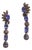 1990s Faceted Tanzanite and Diamond Drop Dangle Earrings, Pair For Sale