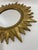 Vintage 1960s French Style 16.5" Gilded Sunburst Wall Mirror For Sale - Image 6 of 17