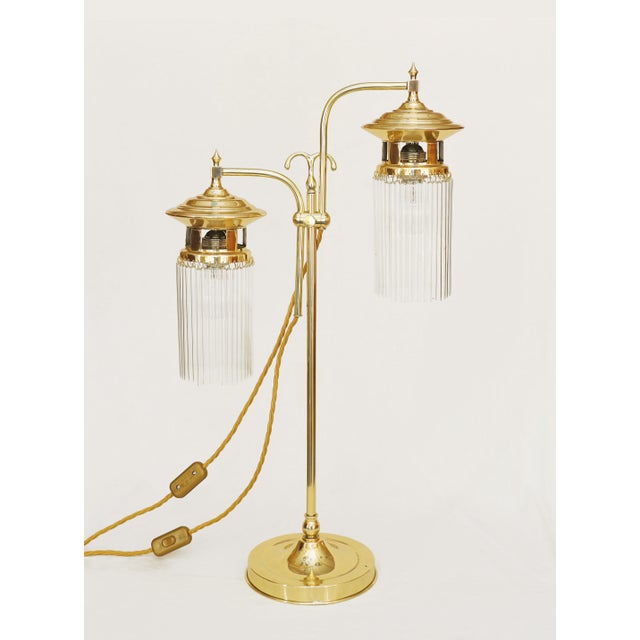 Gold Art Nouveau Table Lamp, 1890s For Sale - Image 8 of 15
