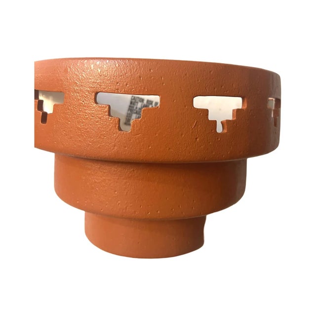 1980s Vintage 1980s Postmodern Art Deco Ceramic Wall Sconces Lamps - Set of 2 For Sale - Image 5 of 9