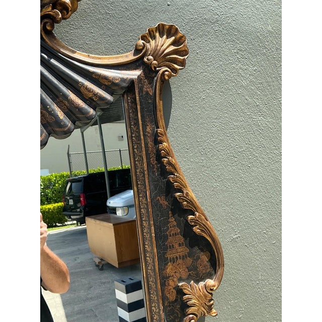 Vintage William Switzer Gilt Chinoiserie Wall Mirror For Sale - Image 9 of 16