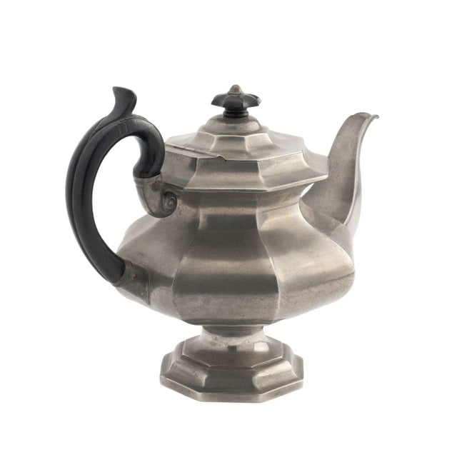 Silver Dixon & Son 3 Piece English Pewter Coffee Service (1830) For Sale - Image 8 of 13