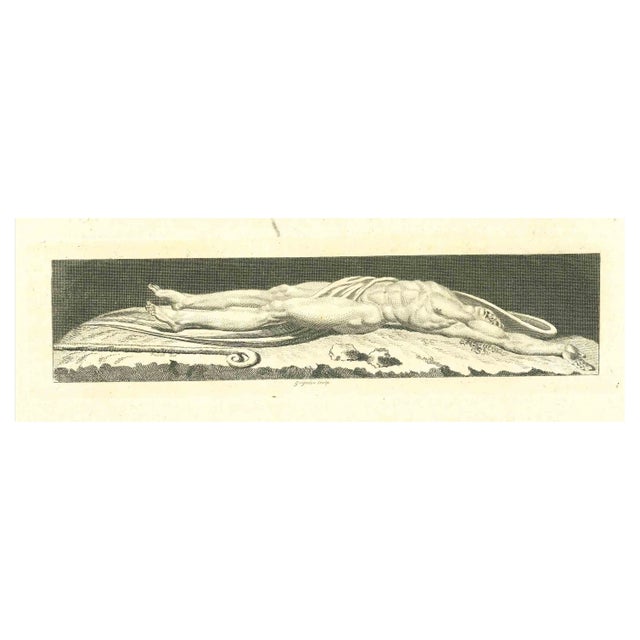 Thomas Holloway, Dead Corpus After Grignion, Original Etching, 18th Century For Sale