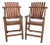 Pair of Wood Adirondack Style Garden Arm Chairs For Sale