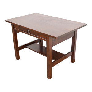 Gustav Stickley Mission Oak Arts & Crafts Desk or Library Table, Circa 1900