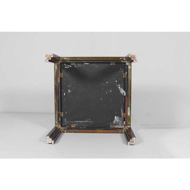 Mid-Century Brass and Dark Glass Coffee Table from Maison Jansen, France, 1970s For Sale - Image 10 of 11